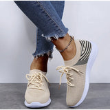 Sneakers 2021 Lace Up Sock Shoes Summer Casual Sneakers Women Knitted Running Ladies Vulcanized Shoes Plus Size