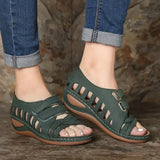 Summer Women Sandals Leather Hook Handmade Ladies Shoe Comfortable Mother Sandals Woman Summer Shoes Plus Size
