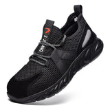 Man Safety Shoes Men Boots Steel Toe Shoes Breathable Work Sneakers Indestructible Safety Boots Male Shoes Work