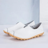 Fish Mouth Women Shoes Flat Ladies Shoes Leather Stitching Retro Soft Women'S Ballerina Footwear Casual Sneaker 44