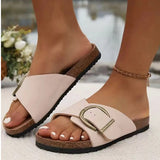 Breakj Summer Net Red New Fashion Wear Anti-Slip Cork Toeside Beach Women's Shoes Large