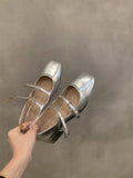 Red Mary Jane Shoes For Women's Shoes 2023 New Summer French Evening Black Spring And Autumn Single