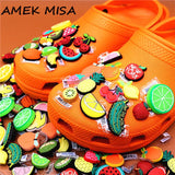 Various Fruit Designer Shoe Charms 5pcs/lot Croc Buckle Accessories Luxury Clog Jewelry Decorations Gift Preferred