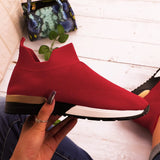Women Vulcanized Shoes Platform Shoes Woman Solid Color Ladies Shoes Casual Breathable Wedges Ladies Walking