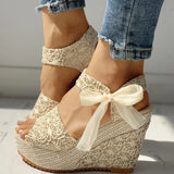2020 Fashion INS Hot Lace Leisure Women Wedges Heeled Women Shoes Summer Sandals Party Platform High Heels Shoes