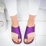 Breakj Leather Toe Toe Slippers Female Large Size