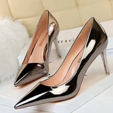 Shoes Woman Pumps Patent Leather High Heels Shoes Women Basic Pump Wedding Shoes Female Stiletto Women Heel Plus Size