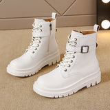 Boots Women's Shoes 2022 Autumn and Winter New Mid-heel Thick-soled Ankle Boots Zipper Fashion Casual Botas De