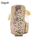 Rhinestone Wedges Sandals Women 2021 New Summer Sexy Trifle Slides Casual Beading Open Toe Female Sandals Platform