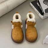 Breakj Travel Must Have Women's Shoes Cotton Shoes Women's Pure Color British Wind Warm Not Stuffy Feet Lovely Wind Comfortable New Snow