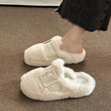 Out Baotou Slippers Thick-Soled Wool Slippers Women Wear 2023 Autumn And Winter New Cotton Slippers