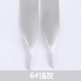 Lace Ribbon Candy Color Double Face Smooth Bud Silk Wide Flat Shoelaces 30
