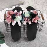 New Women Summer Red Beach Sandals Slipper Indoor Outdoor Flip-flops Beach Shoes Fashion Female Casual Flower