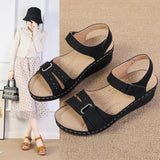 Breakj 2025 Large-Size Casual Fish-Mouthed Sandals Hot Roman Breeze Sandals Women Wear Magic