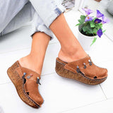 New Women Sandals Summer Platform Shoes For Woman High Heel Sandals Summer Shoes Sewing Retro Toeless