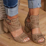 Women Sandal Buckle Strap Fashion Shoes High Heel Woman Sandalias Mujer 2021 Summer Ladies Plus Size 35-43 For