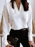 Women 2022 Spring Elegant V-Neck Blouse Popular Vintage Flowers Print Slim Shirt Autumn Office Ladies Fashion Long Sleeve