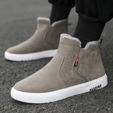 Autumn And Winter New Winter Plush Cotton Boots Men's Fashion Trend Warm Leisure High-Top Cotton