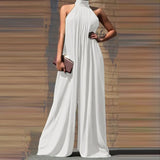 Oversized ZANZEA Fashion Women Jumpsuits 2022 Summer Pleated Wide Leg Overalls Casual Solid Sleeveless Loose Button Up
