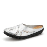 Breakj Summer Cowhaired Half-Slippers Women Fashion Wear Net Red Flat Bottom Without A Back-And-Out Woman Cool