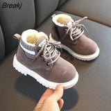 Children Casual Shoes Autumn Martin Boots Boys Shoes Fashion Leather Soft Anti Slip Girls Boots 21-30 Sport Running