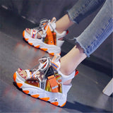 Chunky Platform Sandals Fashion Summer Mixed Colors 9cm Wedge Female Beach Shoes Sweet Campus Style Open Toe High