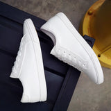 Little White Shoes Female Black Flat Leather Sneakers Loafers WomenCasual Shoe кроссовки женские Zapatillas Mujer