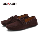 Casual Men Genuine Leather Shoes Summer Breathable Green Men's Loafers Leather Shoes Sapato Masculino Zapatos