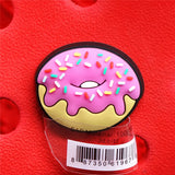 Cute Food Donuts Popcorn Omelette Shoes Decoration Accessories Original Jibz for Croc Charms for Shoes Bracelets Kids