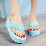 High Heel Women's Summer Flip-flops Women Wear Fashion High-heeled Platform Sandals Women's Seaside Non-slip