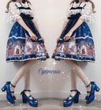 Shoes Women High Heels Pearl Lace Edge Straps Bow Cute Girls Princess Tea Party Shoes Students Lovely Shoes Size