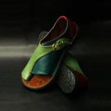 Fashion New Women Casual Flat Sandals Ladies pu Leather Open Toe Shoes Female Roman Beach Shoes Large Size Drop