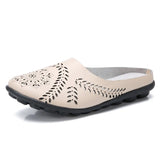 Breakj Summer Cowhaired Half-Slippers Women Fashion Wear Net Red Flat Bottom Without A Back-And-Out Woman Cool
