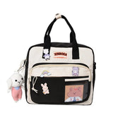 Women's backpack New nylon Kawaii Backpacks for women Cute badge School backpack for girls fashion Shoulder bag 2021 Women's