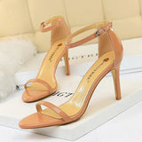 Breakj Fashion Ultra High Heel Patent Leather Open Toe With Sandals Summer Sexy Nightclub Women High