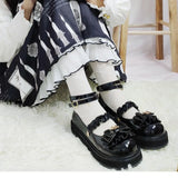 NEW kawaii Lolita shoes cute star buckle Japanese JK uniform shoes sweet low-heel Mary Jane shoes college girls bow women
