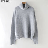 Winter casual cashmere oversize thick Sweater pullovers Women 2021 loose Turtleneck women's sweaters