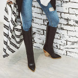 Breakj Scale Print Ankle Boots New Wood Grain High Heel High Boots