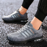Cushion Men Sport Shoes Breathable Mesh Lace-up Sneakers Outdoor Light Non-slip Gym Trainers Walking Jogging Flats Big