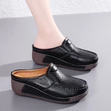 Breakj Summer Women's Leisure Comfortable Mother Cool Drag Fashion Rocking Shoes Thick-Soled Loose Cake Bun Half
