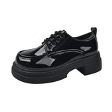Breakj New Lashup Martin Love Shoes British Style Retro Casual Fashion Simple Thick Logo Small Leather Shoes