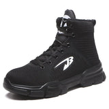 Ryder Shoes Men and Women Work Safety Shoes Steel Toe Cotton High-Top Ankle Boots Puncture-Proof Work