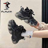 Breakj Broadcast Thick Platform Sports Shoes Female Breathable Net Cloth Dad Shoes Four Seasons Increased Comfortable Student