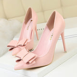 Shoes Bow Woman Pumps Sexy High Heels Shoes Women Stiletto Casual Women Heels Office Shoes Women Basic Pump Ladies