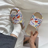 Luxury Brand Slides Men Shoes Slippers Indoor House Slippers Graffiti Casual Beach Slipper Eva Quality Cartoon