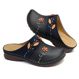 Breakj 2023 Summer Women's Shoes Large Size Sandals Flower Wedge Women's