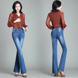 Pants Jeans Women 2019 Spring Slim Wide Leg Ladies Denim Trousers Elastic High Waist Pantalon Jean Femme Woman