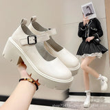 Head Small Leather Shoes Female British Wind 2023 New Spring Jk Uniform Thick Platform Korean Version Lady Mary Jane