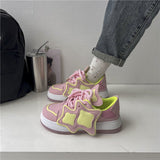 Women's Board Shoes 2024 New Women's Shoes Spring And Autumn Korean Version Of Low-Help Students' Casual Shoes Women's Color Sports