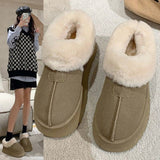 Breakj Snow Boots Super Warm Breathable High Quality Women's Shoes Comfortable And Durable Solid Color British Style Fashion